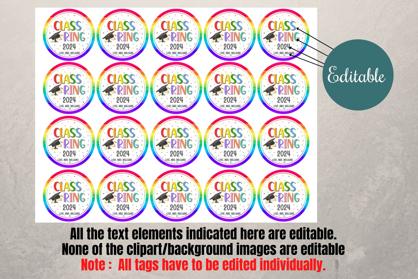 Elementary Class Ring 2025, Kindergarten, Elementary Graduation Gift ...
