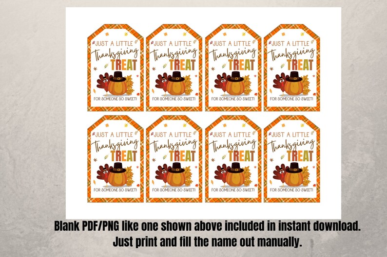 Thanksgiving Gift treat Tags, Just a little thanksgving treat tags for someone so sweet,teacher, friends, family, school, co-workers, PTO image 7