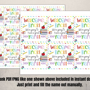 Welcome Back to School Teacher Gift Tags,its Going to Be a Great Year ...