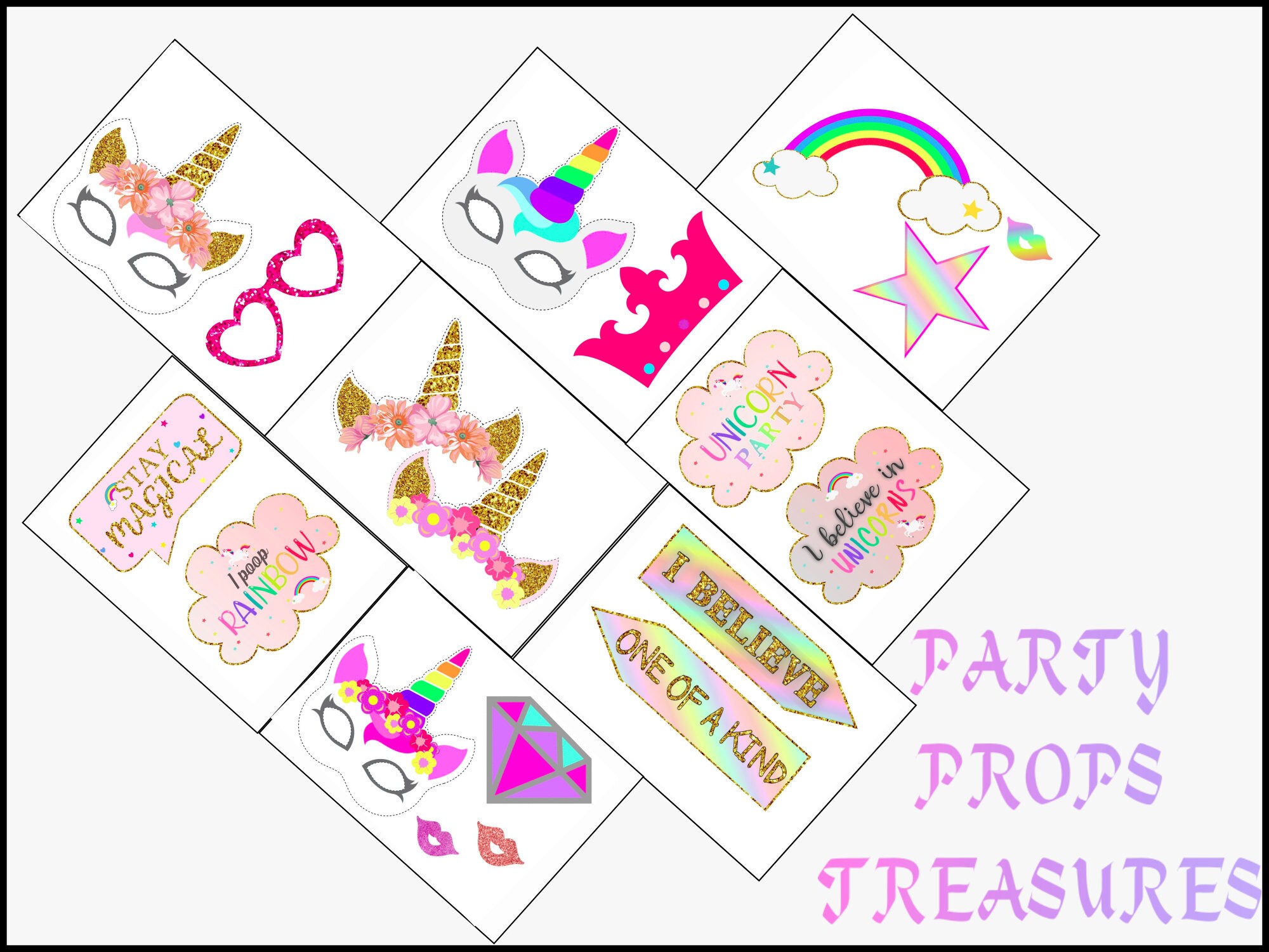 Unicorn Photo Booth Props Printable Unicorn Party Printables Magical Unicorn Photo Props Party Printables. Unicorn Mask. Unicorn Birthday - Etsy unicorn-photo-booth-props-printable-unicorn-party-printables-magical-unicorn-photo-props-party-printables-unicorn-mask-unicorn-birthday-etsy