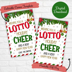 ti auguro un'allegria natalizia, etichetta regalo per gratta e vinci della lotteria di Natale per insegnanti, infermieri, dipendenti, colleghi, stampabile per il pto scolastico