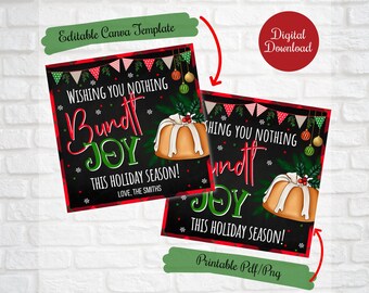 May include: Printable Christmas sign with a red and black plaid background. The sign features a chalkboard with the text "Wishing you nothing but joy this holiday season! Love, The Smiths". The chalkboard is decorated with green holly, red berries, and a gingerbread cake.