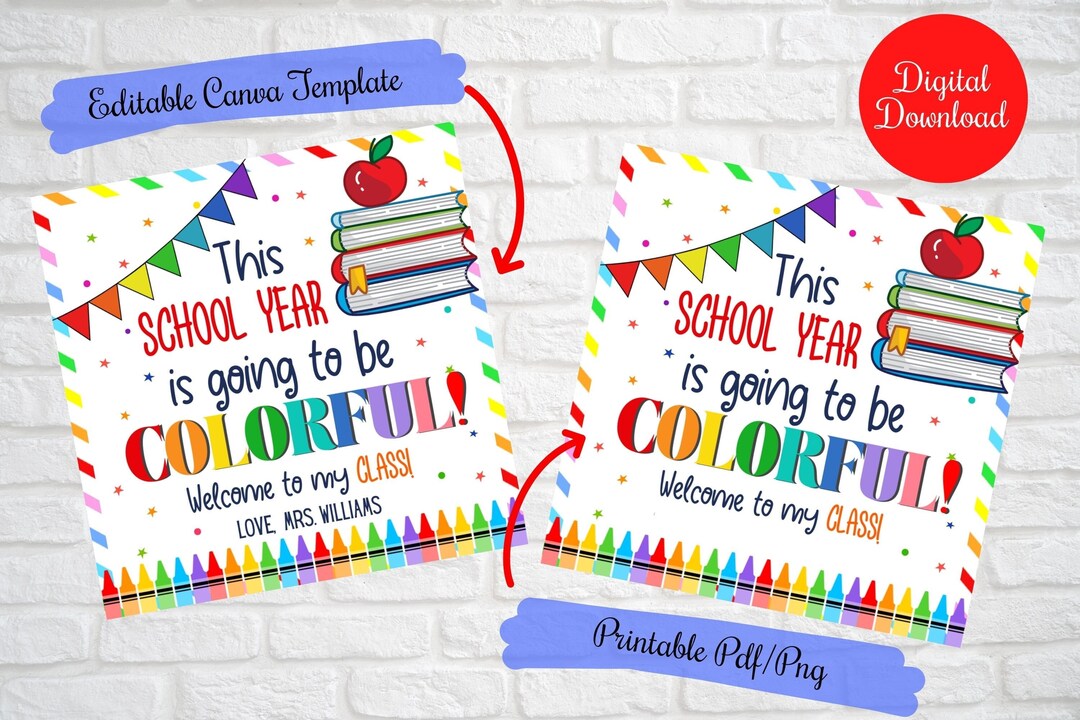 Back to School Crayons Gift Tags, This School Year is Going to Be