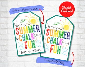 Chalk Full of Fun End of the Year Tags, End of Year Gift Tags for ...