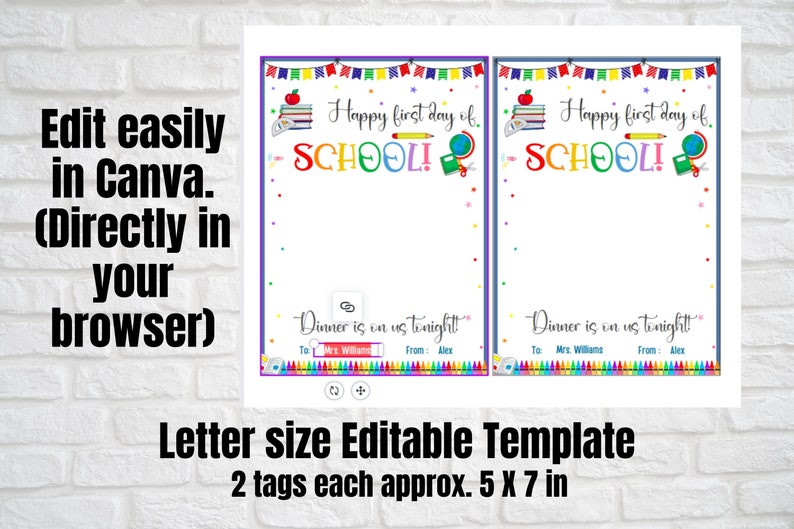 First Day of School Dinner Gift Card Holder,admin Professional,teacher ...