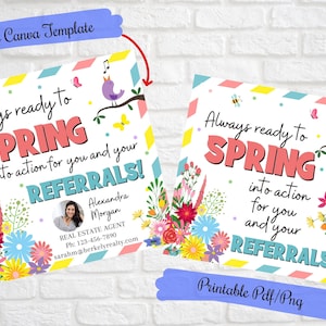 Corretor de imóveis Spring Pop By etiquetas de presente para clientes, pronto para entrar em ação, imóveis, etiquetas de marketing empresarial, Notary Home Health Pop by