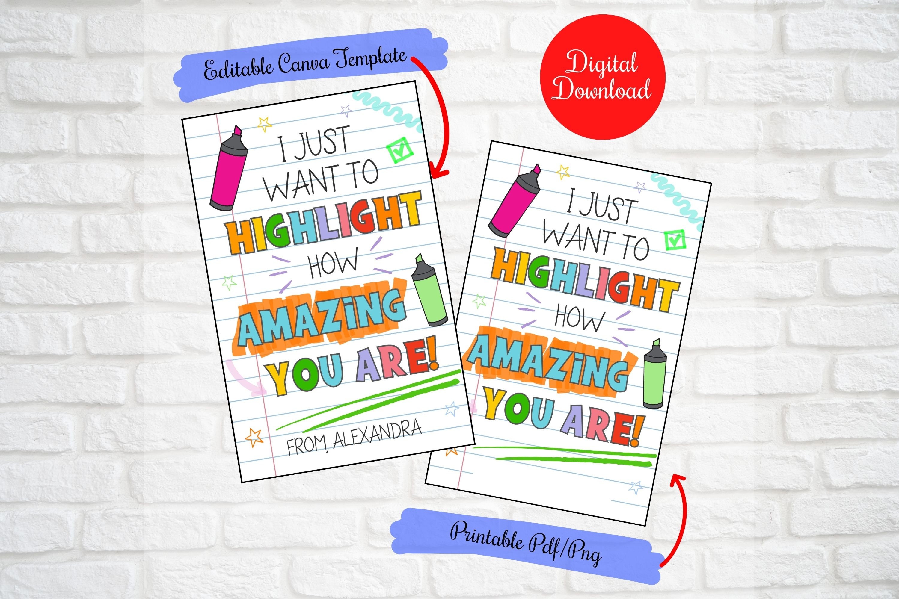 I want to highlight how amazing you are, Highlighter gift tag for teachers,School staff, PTO, Nurse, Volunteer appreciation,Teacher week tag