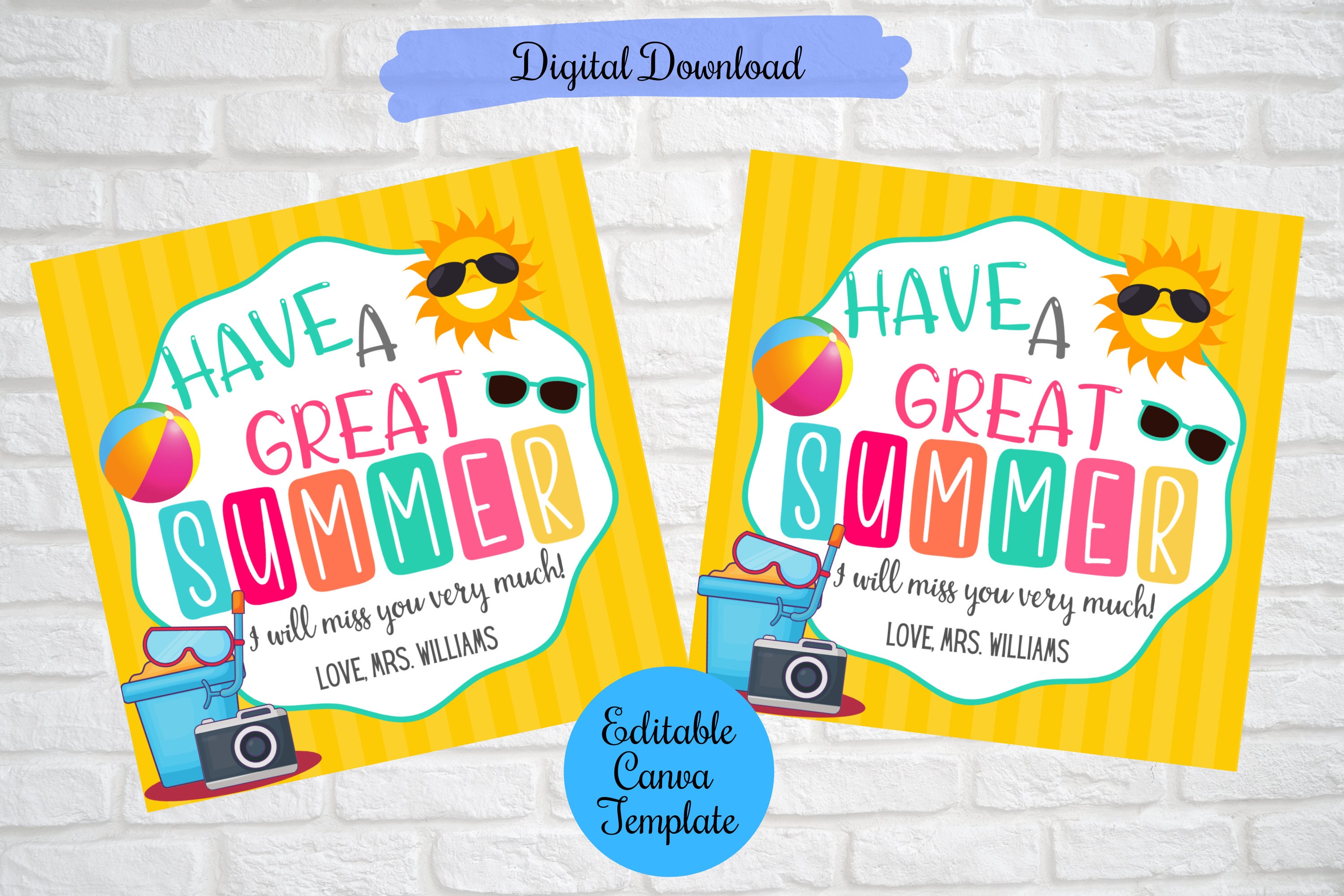 Have a great summer Gift Tags,I will miss you End of term gift tags f…