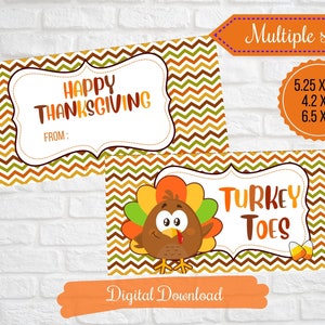 Turkey Toes Candy Corn treat bag topper, Thanksgiving Class School Treat Bag Toppers, PTO Gift tags, Thanksgiving gifts, Turkey tags