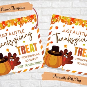 Thanksgiving-Geschenk-Leckerei-Tags, nur ein kleiner Danksagungs-Leckerei-Tag für jemanden, der so süß ist, Lehrer, Freunde, Familie, Schule, Mitarbeiter, Zapfwelle