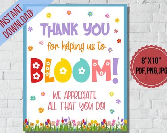 Fleurs remerciements pour les enseignants à imprimer Merci de nous avoir aidés à nous épanouir