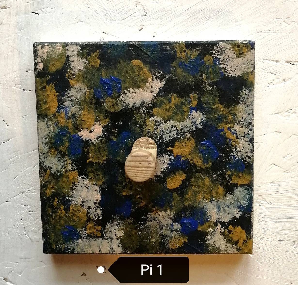 Patère Murale Impression Pi1 Contreplaqué Peinte à La Main