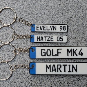 Set of 2 keychains | Personalized license plate | Driver&#39;s license | Car gift | Personalized | License plate