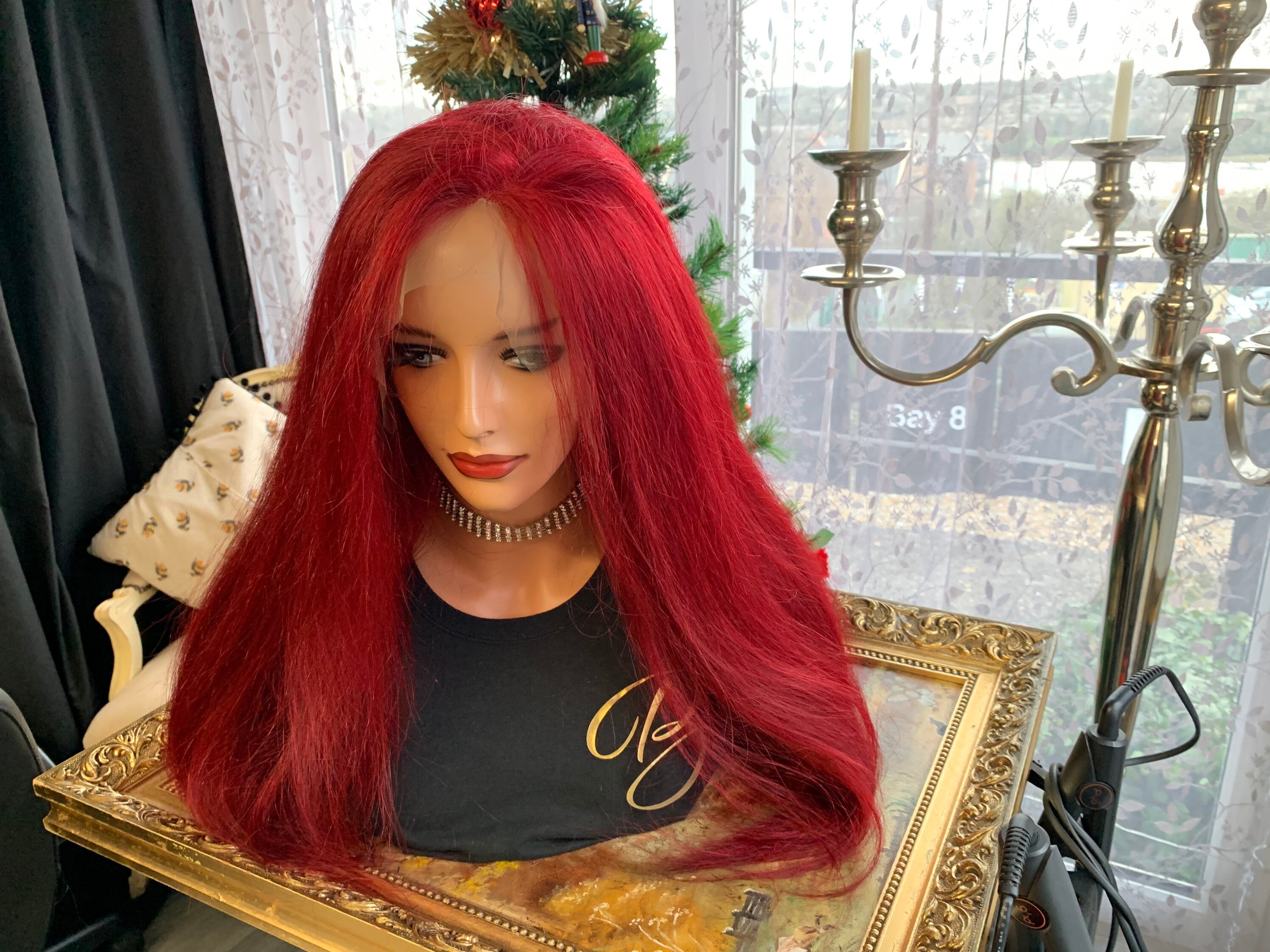 Red wig Etsy
