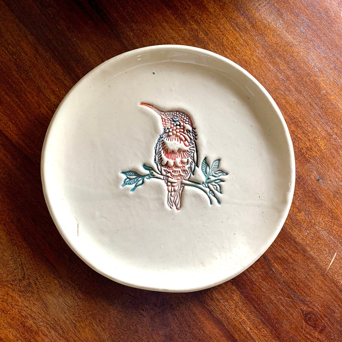Kingfisher White Wall Plate Medium Single Piece Etsy