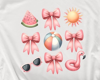 Summer PNG, Coquette & Beach Vibes, Retro Summer Designs, Pool Babe Trendy Aesthetic, Girls Trip Download, Vacation Sublimation