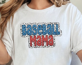 Trending Baseball Mom PNG, Dalmatian Glitter Sublimation Design, Retro Baseball Shirt Heat Transfer, Sports Team Season, Digital Download
