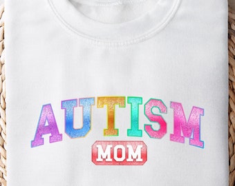 Autism Awareness Mom PNG, Special Education Advocate, Glitter Disco Ball Design, Autism Acceptance, April Awareness Sublimation Download