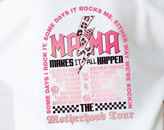 The Motherhood Tour PNG, Some Days I Rock It, Some Days It Rocks Me, Either way were rockin, Mama lighting bold png, Mama Funny Tour Png