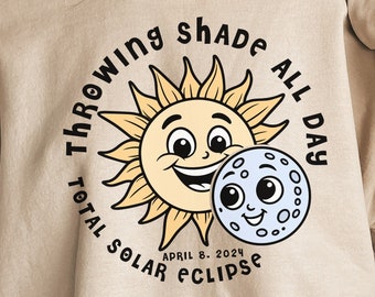 2024 Total Solar Eclipse Sublimation, April 8 Retro Celestial Designs, Funny Family Matching PNG, Astronomy Science Lover Digital Art