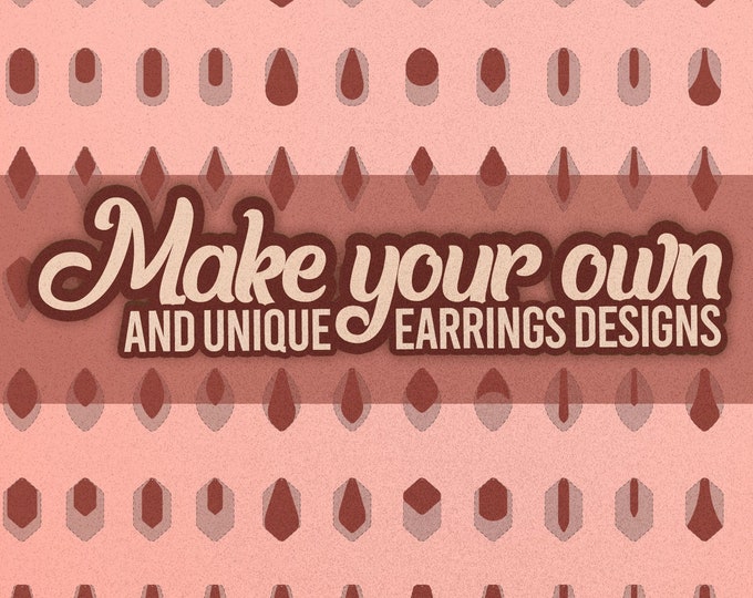 Make your own earrings SVG - Unique Designs SVG - Pendant SVG - Leather Earring - Jewelry Laser Cut Template - Commercial Use