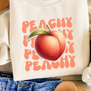 Pfirsich PNG, Retro Sublimation, Pfirsich Clipart Designs, Mama Leben Sommer Trends, Obst Siebdruck, Y2K Baby Tee & Download