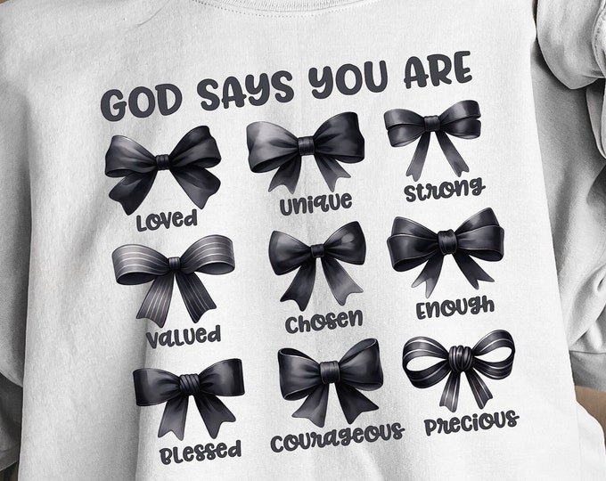Christian Coquette Design PNG Bundle: Elegant Black Bows Bible Verses, Preppy Jesus Art for Shirts & Wall Decor, Sublimation Digital