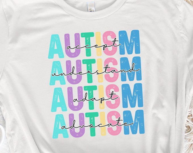 Autism Awareness PNG, Special Education Sublimation Design, Neurodivergent Acceptance, Autism Mom PNG Tee, Inclusive Autistic Pride Graphic
