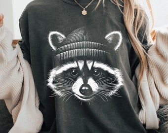 Bandit Cute Raccoon SVG, Funny Animal Shirt Design, Hipster Trash Panda Digital Download, Woodland Creature Graphic, Bandit Tee Clipart