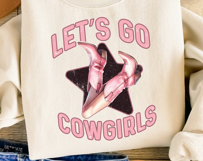 Let's Go Girls Cowgirl Sublimation PNG Bundle, Western Cowboy Boots Clipart, Country Music, Commercial Use Digital Download