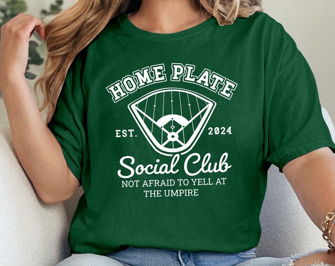 Home Plate Social Club Baseball Mom SVG PNG Bundle Team Shirt Design Instant Digital Download for Cricut, Sports Tee Trendy Aesthetic