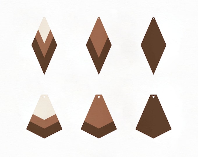 Stacked Earrings SVG -  Leather Earrings Template SVG - Tear Drop svg - Pendant svg - Leather Earring - Cricut svg Template - Silhouette