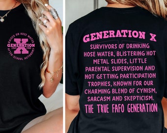 Gen X Raised On Hose Water & Neglect SVG, PNG | Generation X Sublimation Cut File | Trendy Graphic Cricut, Millennial Humor, Best Sellers
