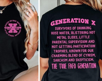 Gen X Raised On Hose Water & Neglect SVG, PNG | Generation X Sublimation Cut File | Trendy Graphic Cricut, Millennial Humor, Best Sellers