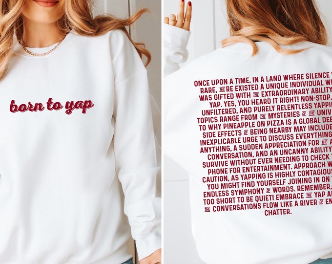 Born to Yap Digital Download, Funny Meme PNG, Y2K Humor, Cute PNG Sublimation Trendy Gifts for Her