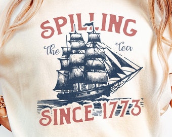 Spilling the Tea png, Patriotic PNG, American Flag, 4th of July png, Independence Day, Sublimation Designs, Retro 4th of July, USA Flag