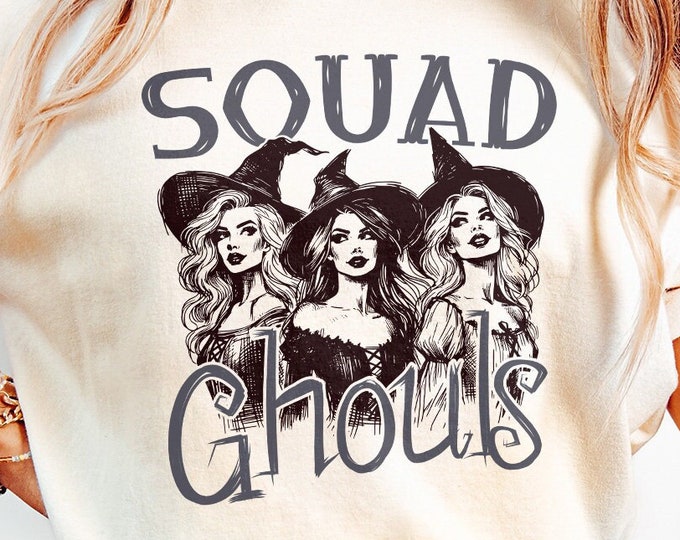 Squad Ghouls Png,Sublimation Designs,Witchy Png,Retro Halloween,Spooky Mama,Funny Halloween,Vintage Halloween,Squad Ghouls