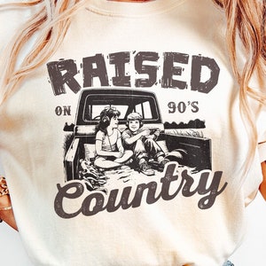 Criado em 90's Country PNG, Download Digital, Western PNG, Sublimação, Trendy, Country Music PNG, Download Instantâneo, Camiseta