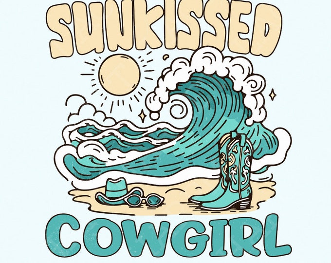 Sunkissed Cowgirl PNG, Summer Vibes Png, Cowgirl Png, Sublimation Designs, Retro Summer Png, Western Summer Png, Vintage Summer Png