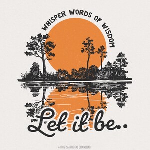 Inspirerende digitale download, Guitar Horizon PNG, Let It Be, Whisper Words, muziek clipart, sublimatie design, instant download, png-bestanden