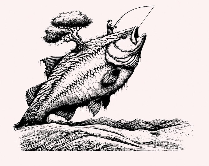 Fishing Sublimation PNG, Bass Fishing Art, Skeleton Fish PNG, Crappie Fish Design, Funny Fishing Design, Fisherman PNG, Fishing T-Shirt
