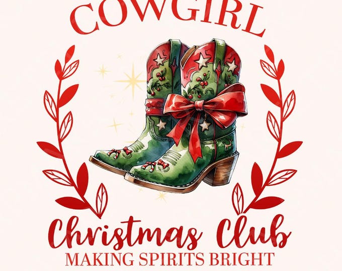 Cowgirl Christmas PNG, Retro Christmas PNG, Merry Christmas png, Christmas Shirt PNG, Christmas Western, Digital Download
