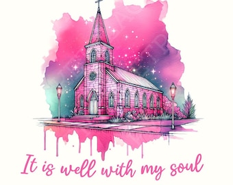 It Is Well With My Soul PNG, Christian Art, Bible Verse PNG, Faith Designs, Jesus Designs, Downloadable Christian Quotes, Sublimation