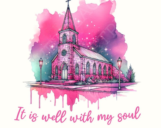 It Is Well With My Soul PNG, Christian Art, Bible Verse PNG, Faith Designs, Jesus Designs, Downloadable Christian Quotes, Sublimation