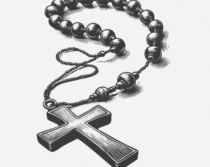 Rosary Beads Design, Catholic Rosary png, Prayer Beads png, Religious Cross File, Rosary Necklace png, Holy Rosary Art