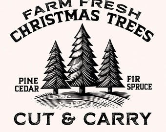 Farm Fresh Christmas Tree PNG, Merry Christmas Png, Funny Christmas Png, Xmas Holiday Png, Christmas Tree Png, Cute Christmas Png, Png File