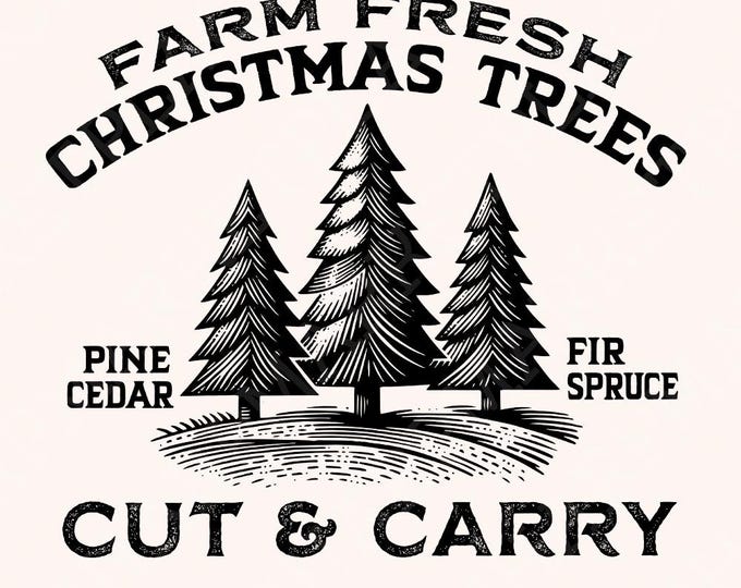 Farm Fresh Christmas Tree PNG, Merry Christmas Png, Funny Christmas Png, Xmas Holiday Png, Christmas Tree Png, Cute Christmas Png, Png File