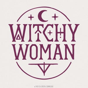 Witchy Frau PNG, mystische Boho Halloween PNG, Retro Witchy Frau Digitaler Download, Gruselige Mond Magie PNG Shirt Sublimationskunst