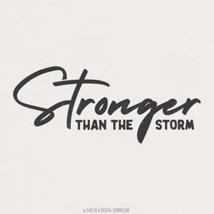 Stronger Than The Storm PNG, Boho Self Love png, Inspirational png, Citazioni positive, Mama Self Care PNG, Arte motivazionale di affermazione