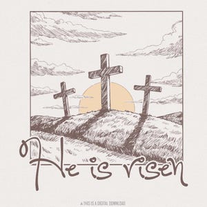 Lui è risorto PNG, disegno di sublimazione, maglietta di Pasqua png, Gesù Pasqua PNG, Pasqua cristiana png, Matteo 28 6 PNG, maglietta del versetto della Bibbia